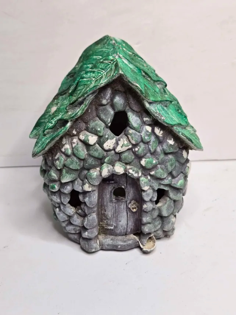 Fairy Garden Stone House – Hand‑Painted Miniature Cottage Decor | Whimsical